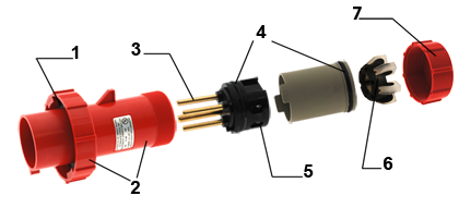 Male Plug Features exploded view